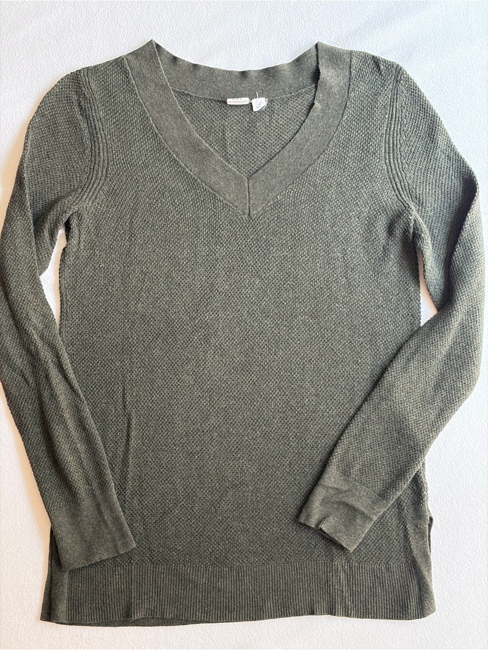 GAP Olive Green V-Neck Knit Sweater Women Size Small